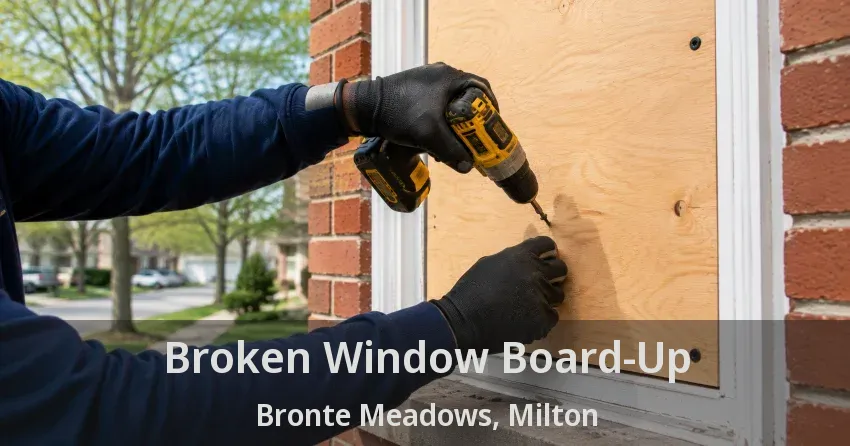 Broken Window Board-Up Bronte Meadows, Milton - ON