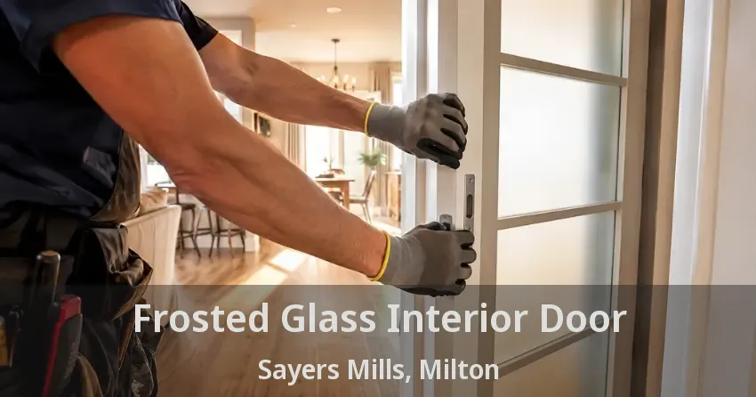 Frosted Glass Interior Door Sayers Mills, Milton - ON