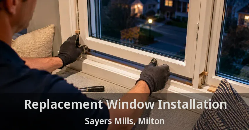 Replacement Window Installation Sayers Mills, Milton - ON