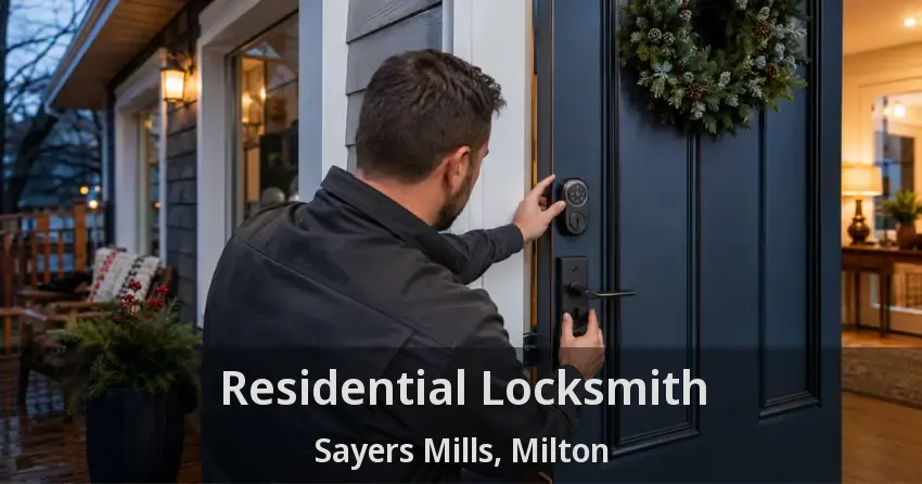 Residential Locksmith Sayers Mills, Milton - ON
