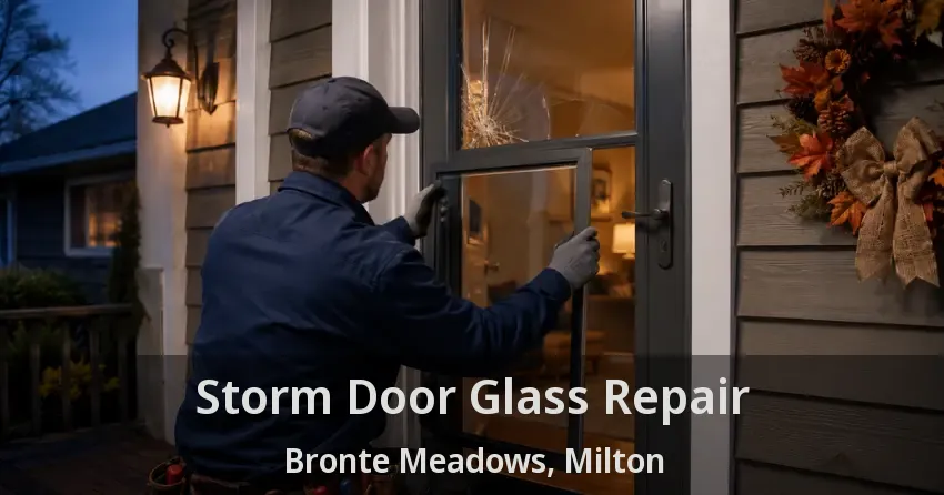 Storm Door Glass Repair Bronte Meadows, Milton - ON