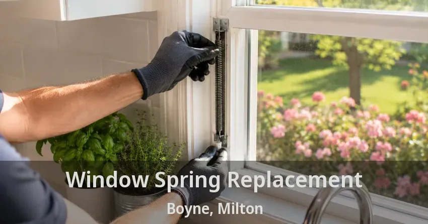 Window Spring Replacement Boyne, Milton - ON