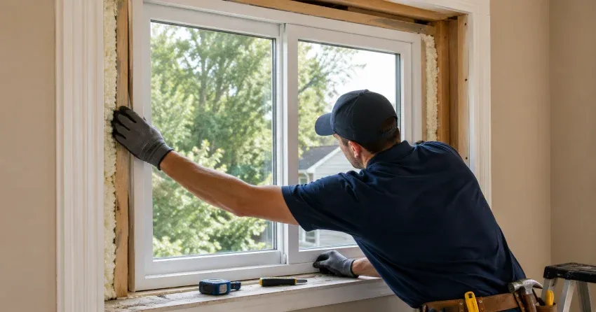 close-up of Low-E glass coating on an insulated window Harrison, Milton