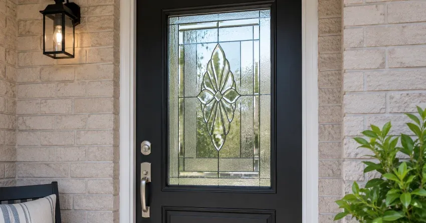 technician replacing a cracked decorative glass panel in Fallingbrook, Milton