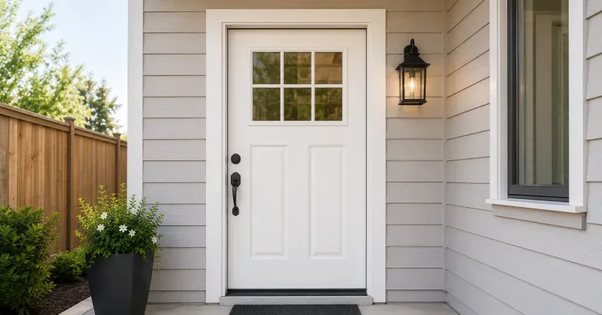 technician installing exterior door frame in Sayers Mills, Milton